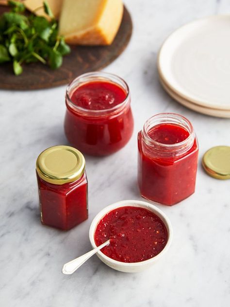 Chilli jam | Jamie Oliver recipes Easy Jam Recipe, Easy Chilli, Easy Strawberry Jam, Chilli Jam, Jamie Oliver Recipes, Chilli Recipes, Simple Nutrition, Jam Recipe, Raspberry Jam