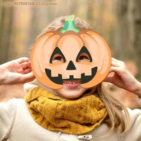 Pumpkin Mask Printable Halloween Costume Party PDF Skeleton Scary Kid Adult Creepy Mask Home Decor Jack Lantern Pumpkin Paper Craft Birthday - Etsy Paper Craft Birthday, Mask Printable, Creepy Masks, Scary Kids, Jack Lantern, Printable Masks, Pumpkin Mask, Halloween Costume Party, Printable Halloween