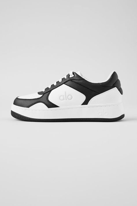 Meet the Alo x 01 Classic: The first shoe that’s engineered for performance recovery and designed for a clean, modern, streetwear look. It has a structured, supportive outer sole and a high-rebound recovery-foam insole, to support balance and pressure points for all-day recovery. Made from cruelty-free vegan leather and recycled components, the revolutionary tech and abrasion-tested rubber ensure that it lasts three times longer than any other street shoe on the market. Bottom line: the Alo x 01 Alo Shoes, Expensive Things, Modern Streetwear, Street Shoes, Yoga Shop, Pressure Points, New Sneakers, Back Women, Clean Modern