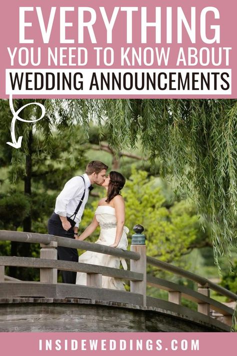 Wedding announcements are for people who could not be invited to the actually ceremony, but you still wish to share your good news. Not Invited, Marriage Announcement, Wedding Announcement, The Newspaper, Wedding Announcements, Plan Design, Newspaper, Good News, Need To Know