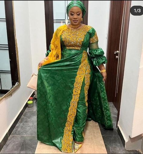 Gold African Dress, Bazin Dress, Dress African, Full Dress, African Lace, Rich Fabric, Latest African Fashion Dresses, African Dresses For Women, Plus Size Kleidung