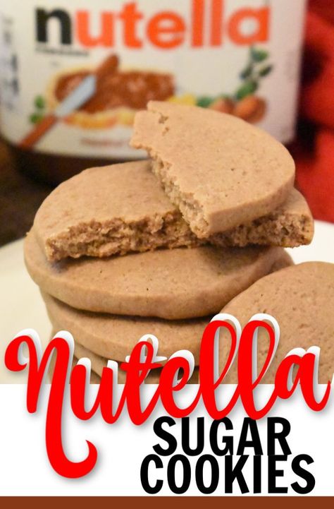 Nutella Treats, Nutella Rice Krispie Treats, Cookie Texture, Soft Chewy Cookies, Cut Out Cookie Recipe, Perfect Sugar Cookies, Tasty Desserts, Chewy Cookies, Nutella Cookies