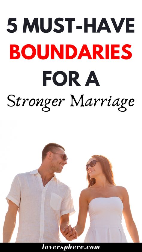 Setting boundaries in marriage is a healthy way to protect your marriage from issues. If you are looking for marriage advice on how to set the right boundaries for your marriage, check out these 5 must-have boundaries for a stronger marriage. These marriage boundaries will help you have a happy marriage and avoid unneccessary issues with your partner. Marriage boundaries that fosters a stronger marriage Healthy Boundaries For Couples, Tips For A Healthy Marriage, How To Set Healthy Boundaries Relationships, Rules For Marriage, Setting Boundaries In Marriage, Examples Of Boundaries In Marriage, Boundaries For Relationships, Marriage Boundaries List, Boundaries To Set In A Relationship