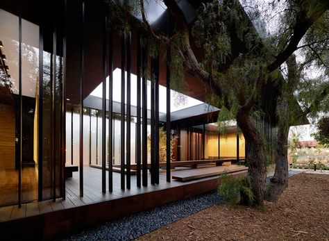 windhover contemplative center, stanford university (architecture: aidlin darling) Aidlin Darling, Rammed Earth Wall, University Architecture, Spiritual Retreat, Architecture Wallpaper, Meditation Center, Rammed Earth, Casa Patio, Patio Interior