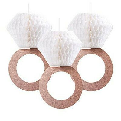 3pcs Gold Glitter Ring Wedding Engagement Party Hanging Decoration Honeycomb | eBay Engagement Party Decorations Diy, Art Camera, Bachelorette Cups, Bachelorette Party Cups, Party Bowls, Glitter Ring, Engagement Party Decorations, Birthday Cup, Bunting Garland