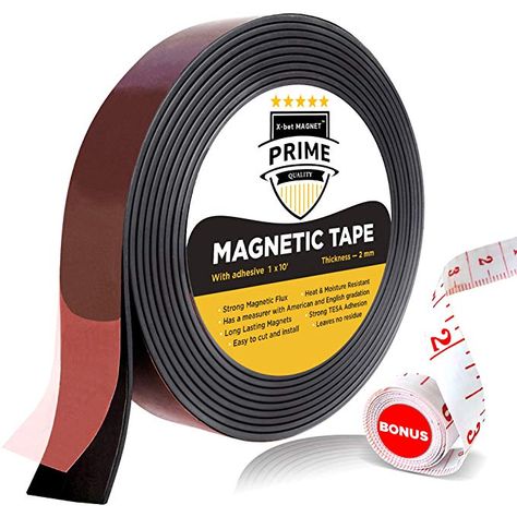 Amazon.com : Flexible Magnetic Tape - 1 Inch x 10 Feet Magnetic Strip with Strong Self Adhesive - Ideal Magnetic Roll for Craft and DIY Projects - Sticky Magnets for Fridge and Dry Erase Board : Home & Kitchen Geocaching Containers, Magnets For Fridge, 52 Week Challenge, Small Plastic Containers, Organizing Challenges, Magnetic Tape, Magnet Crafts, Magnetic Strip, Geocaching