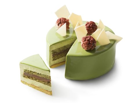 Matcha Entremet, Matcha Mousse, Entremet Recipe, Chocolate Cake Toppers, Matcha Green Tea Recipes, Matcha Cake, Matcha Tea Powder, Tea Cakes Recipes, Cake Cafe