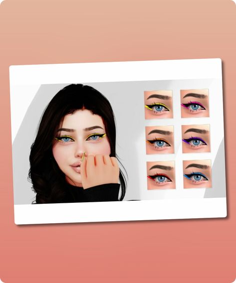 Sims 4 MakeUp CC: Llium Makeup And Genetics Sims4cc Eyelashes, Sims 4 Makeup Cc, Sims 4 Makeup, Makeup Cc, Eyelashes Makeup, Sims 4, Eyebrows, Eyelashes, Eyeliner