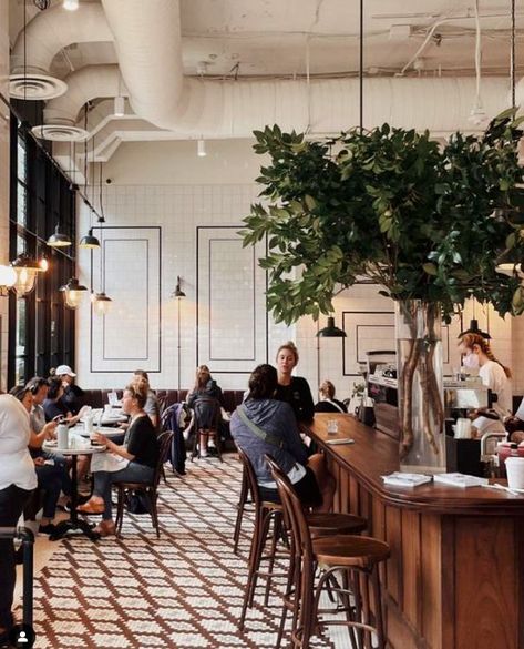 Tatte Bakery Parisian Cafe Interior, Parisian Coffee Shop, Tatte Bakery, Colonial Interior Design, Pottery Cafe, Vintage Bakery, Bakery Interior, Bakery Design Interior, Parisian Cafe