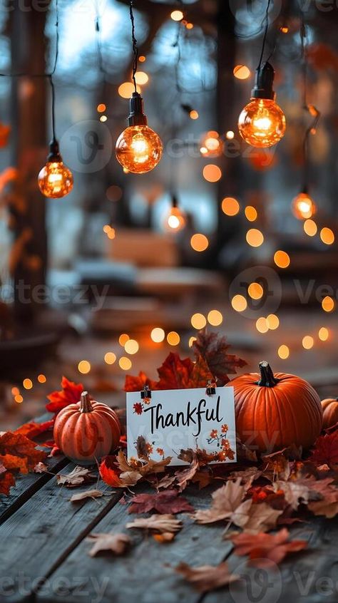 Thanksgiving Table Setting with Pumpkins Autumn Leaves and String Lights Fall Thanksgiving Decorations Diy, Thanksgiving Astetic, Cozy Thanksgiving Aesthetic, Thanksgiving Day Aesthetic, Happy Thanksgiving Aesthetic, Thanksgiving Cover Photos, Thanksgiving Feast Table, Thanksgiving Pictures Image, Thanksgiving Buffet Setup Ideas