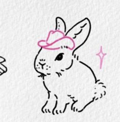 Easy Tattoos To Draw, Bunny Tattoo, Cute Small Drawings, Cowboy Tattoos, Snake Wallpaper, Bunny Tattoos, Bunny Drawing, Moth Tattoo, Cute Little Tattoos