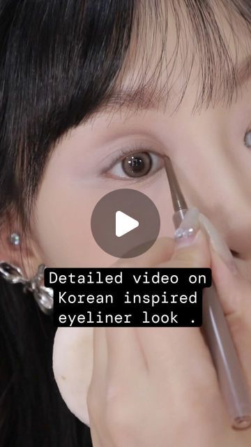 Aboutlipsticks. on Instagram: "Detailed video on Korean inspired eyeliner tutorial ....
Credit⤵️
@babybigeye 
.
.
.
.
.
.
.
#eyeliner #eyelinertutorial #eyemakeuo #eyemakeupvideo 
#trendingeyemakeup" Korean Eyeliner Tutorial, Eye Makeuo, Korean Eyeliner, Eye Make Up Videos, Eyeliner Tutorial, March 25, Eyeliner, Eye Makeup, On Instagram