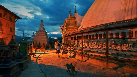 kathmandu-swayambhunath-at-night-nepal-hd-470138 Nepal Wallpaper, Nepal Kathmandu, Best Honeymoon Destinations, Nepal Travel, Kathmandu Nepal, Ancient Cities, Tour Packages, Asia Travel, Himalayan