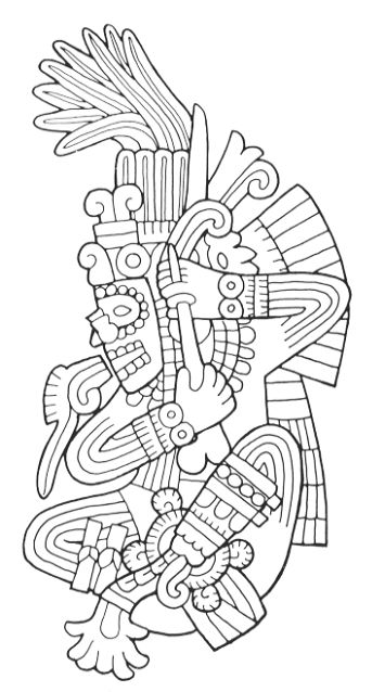 Aztec Sketch, Mayan Drawings, Aztec Temple Tattoo Design, Aztec Temple Tattoo, Aztec Temple Drawing, Aztec Drawings, Inca Art, Minion Coloring Pages, Aztec Symbols