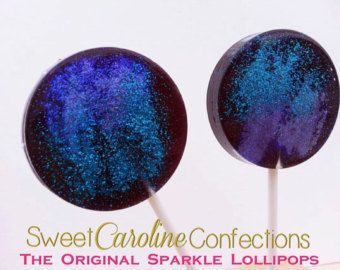 Galaxy Lollipops, Hard Candy Lollipops, Party Favors, Halloween Favors, Wedding Favor, Sweet Caroline Confections, -6/Set Galaxy Lollipops, Halloween Lollipops, Glitter Wallpaper Iphone, Sweet Packaging, Lollipop Recipe, Halloween Lollipop, Party Favors Halloween, Blue Wedding Favors, Cottage Food