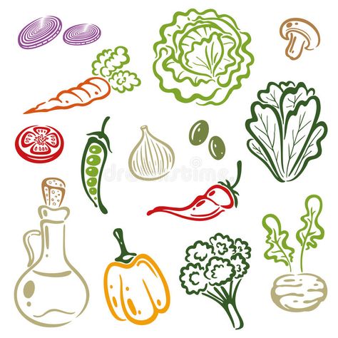 Salad, vegetable. Colorful salad and vegetable vector set #Sponsored , #Affiliate, #AD, #vegetable, #set, #vector, #Salad Salad Drawing, Colorful Salad, Preschool Art Projects, Object Drawing, Colorful Salads, Illustration Food, Graphic Design Trends, Vegetable Salad, Preschool Art