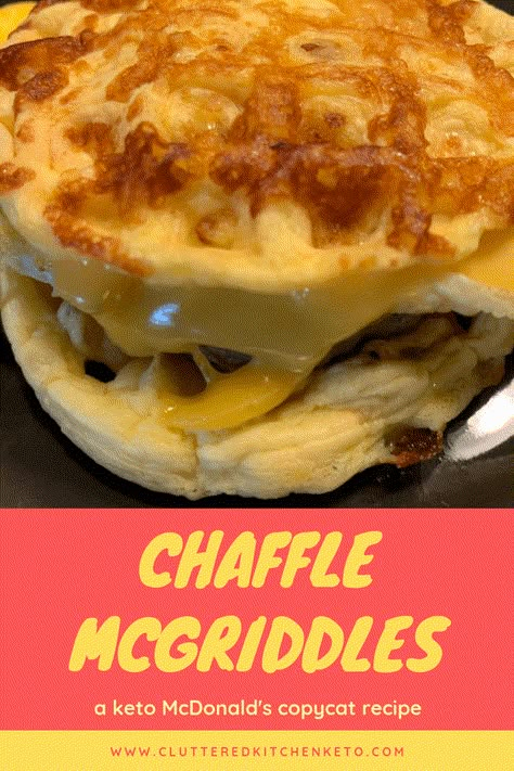 Chaffles Recipes, Chaffle Ideas, Keto Mcdonalds, Low Carb Chaffles, Chaffles Keto, Keto Chaffle Recipes, Cluttered Kitchen, Chaffle Recipes, Keto Chaffles