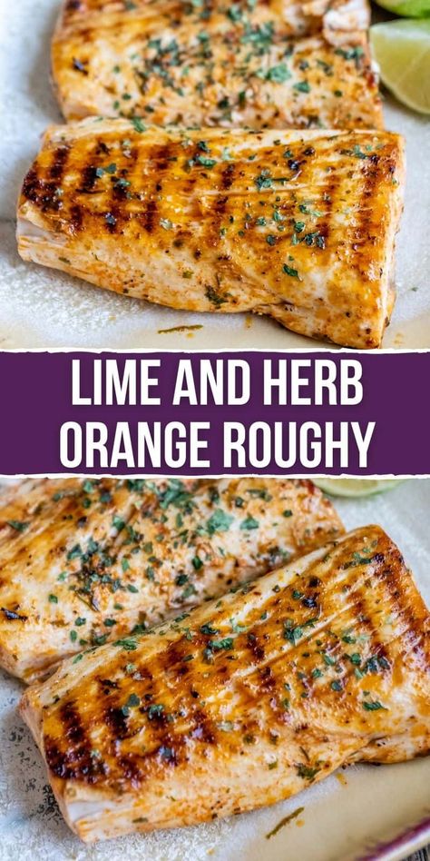 Lime and Herb Orange Roughy Cooking Orange Roughy, Orange Roughy Tacos, How To Cook Orange Roughy, How To Cook Orange Roughy Fish, Recipes For Orange Roughy Fish, Air Fryer Orange Roughy Recipes, Orange Roughy Recipes Healthy, Orange Roughy Recipes Baked Healthy, Orange Ruffy Recipes