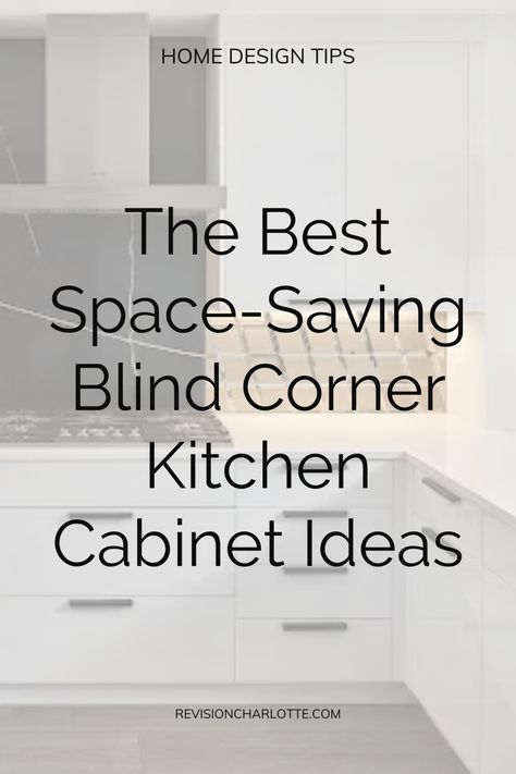 If your kitchen cabinet design includes blind cabinets, you can still make the most of them with these space saving blind kitchen cabinet ideas and tips. Kitchen storage solutions, kitchen makeovers Diagonal Cabinet Kitchen, Blind Corner Cabinet Solutions Diy Kitchen Storage, Blind Corner Kitchen Cabinet Solutions, Blind Corner Upper Cabinet Solutions, Corner Cabinet Storage Solutions, Blind Kitchen Corner Cabinet Ideas, Upper Blind Corner Cabinet Solutions, Blind Cabinet Organization, Upper Corner Cabinet Solutions