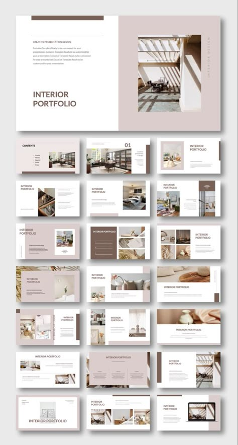 Elegant Presentation Design, Interior Creative, Ebook Template Design, Workbook Design, 포트폴리오 레이아웃, Presentation Design Layout, Interior Design Presentation, Portfolio Design Layout, Powerpoint Design Templates