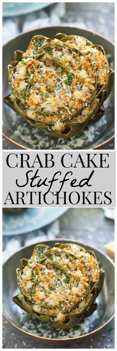 Crab Cake Stuffed Artichokes Seafood Sides, Stuffed Artichokes, Vegan Crab, Crab Stuffed, Crab Cake, Artichoke Recipes, For Keeps, Crab Recipes, Asian Market