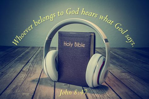 John 8:47 John 8, Faith Scripture, Audio Bible, 1 Corinthians 13, Spiritual Encouragement, Faith Art, Audio Book, Inspirational Bible Verses, Scripture Art