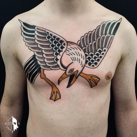 Herring Gull looking for a sandwich to steal 🦅🥪 @noir_tattoo_fribourg #traditional #traditionaltattoo #traditionalflash #tattoo… | Instagram Seagull Tattoo, Herring Gull, Tattoo Instagram, Traditional Flash, Tattoo Traditional, Traditional Tattoo, New Tattoos, Blackwork, Tattoo Designs