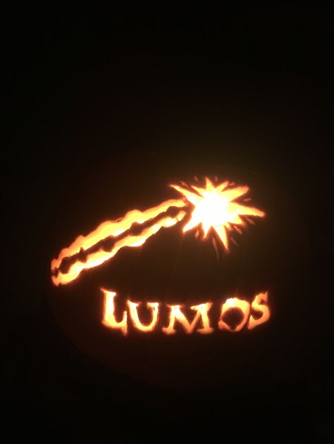 Harry Potter “Lumos” pumpkin carving Harry Potter Lumos, Potter Head, Fall Decoration, Hallows Eve, Pumpkin Carving, Decoration Ideas, Fall Decor, Harry Potter, Carving