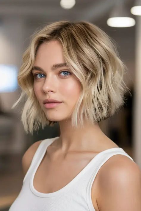 20 Choppy Bob Haircuts for 2025: Best Ideas for Fine, Thick, and Medium-Length Hair with Bangs Bangs Ideas For Round Faces, Bobs With Bangs, Fine Hair Bangs, Medium Length Hair With Bangs, Bangs Ideas, Choppy Bob Haircuts, Layered Bobs, Chin Length Hair, Choppy Bob