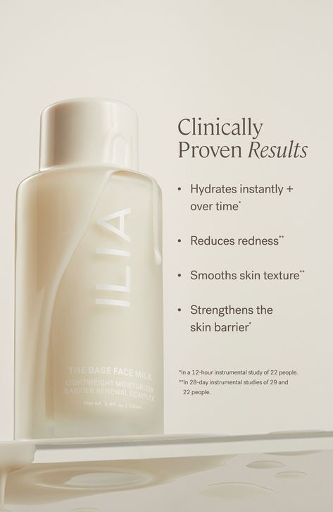 What it is: An essence-moisturizer hybrid that’s clinically proven to hydrate, reduce redness, smooth texture and strengthen the skin barrier.Who it's for: Ideal for all skin types, including sensitive.What it does: Let your skin drink it in. Powered by hyaluronic acid and a Barrier Renewal Complex, this face milk delivers a soothing boost of moisture. Lightweight and layerable, the versatile formula flexes to fit your needs—use it as your moisturizer to lock in hydration, or under a cream when Best Natural Moisturizer For Face, Milk Moisturizer, Skin Drinks, Extra Skin, Serum Foundation, Skin Tint, Tinted Spf, Lightweight Moisturizer, Best Moisturizer