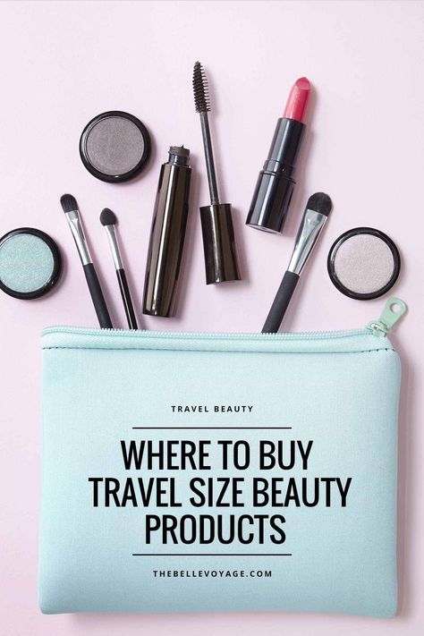 Mini Products For Travel, Travel Size Makeup Minis, Mini Makeup Kit, Travel Makeup Bag Essentials, Cover Ups Tattoo, Travel Makeup Kit, Travel Beauty Essentials, Make Up Kits, Cream Tattoo