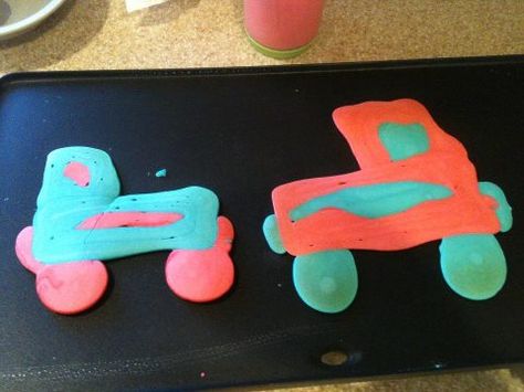 Monster Truck Pancakes for the boys Monster Truck Pancakes, Toddler Meals, Monster Truck, Meal Ideas, The Boys, Silicone Molds, Dinosaur Stuffed Animal, Monster Trucks, Pancakes