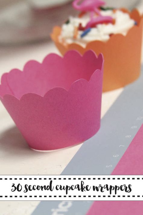 Make these cute cupcake  holders in seconds with the simple DIY from Everyday Party Magazine. #KidsParty #CricutMade #DIY #CupcakeLiners How To Make Cupcake Holders Diy, Diy Paper Cupcake, Diy Cupcake Wrappers, How To Make Paper Cup, Cupcake Holder Crafts, Cupcake Holder Ideas, Cupcake Holder Diy, Diy Cupcake Holder, Diy Cupcake Liners