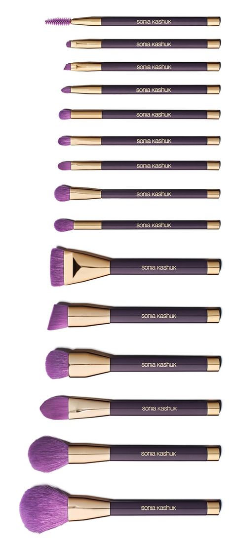 Purple Sonia Kashuk Brush Couture Set ✿  ☂ ✿. ✿ Sonia Kashuk Brushes, Kuas Makeup, Sonia Kashuk, Make Up Inspiration, Glow Skin, A Muse, Maquillage Halloween, Love Makeup, Fall 2014