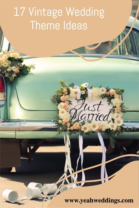 Vintage inspired weddings are becoming increasingly popular in recent years. Whether you are going for a 1920s Gatsby inspired affair or lovely 1950s inspired event, these vintage wedding ideas are sure to please any couple. Find the right ideas for you! 50s 60s Wedding Theme, 1950s Wedding Decorations, 40s Style Wedding, Vintage Wedding Reception Ideas, 1950 Wedding Theme, 50s Themed Wedding, Vintage Wedding Theme Ideas, 1950s Wedding Theme, 1950s Inspired Wedding