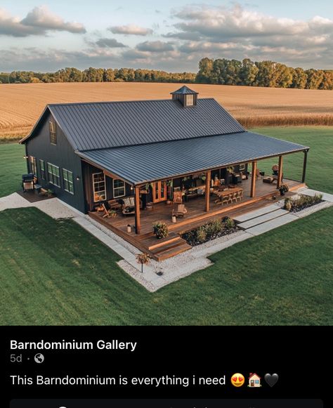 Hannah Montana Country, Barndo Exterior, 10 Acres Of Land, Dogtrot House, Small Cottage House, Small Home Plans, I House, Barn Homes Floor Plans, Small Cottage House Plans