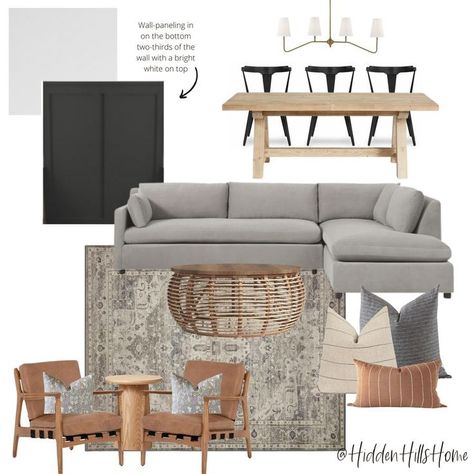 Grey Couch And Accent Chair, Pebble Couch Living Room Ideas, Gray Sectional Decor Ideas, Grey Chaise Sofa Living Room, Gray Sectional With Chaise, Living Room Inspiration Gray Sectional, Gray Couch Mood Board, Dark Grey And Beige Living Room, Light Grey Sectional Living Room Decor Modern