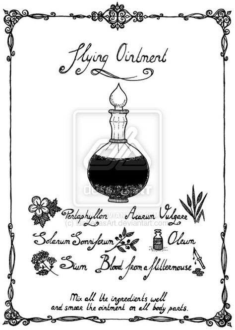 Flying Ointment Recipe, Poison Path, Spore Druid, Flying Ointment, Herbal Infused Oil, Magical Spells, Herbal Salves, Infused Oil, Astral Projection