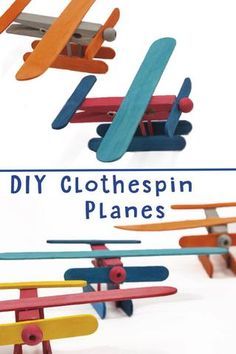 Make Clothespin Airplanes | DIY Toys for Kids – Moose Mischief Diy Toys For Preschoolers, Homemade Toys For Preschoolers, Diy Toys For Kids To Make, Clothespin Airplane, Popsicle Stick Airplane, Airplane Crafts For Kids, Simple Diy Crafts For Kids, Homemade Toys For Kids, Diy Plane