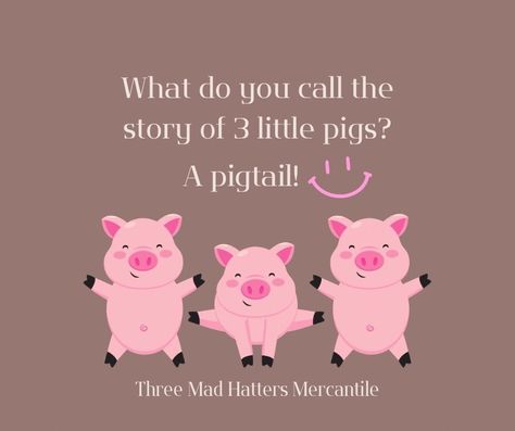 Joke time 😜 Pig Jokes, Charlotte's Web, Mad Hatters, This Little Piggy, Mad Hatter, Brownies, On Instagram, Quick Saves, Instagram