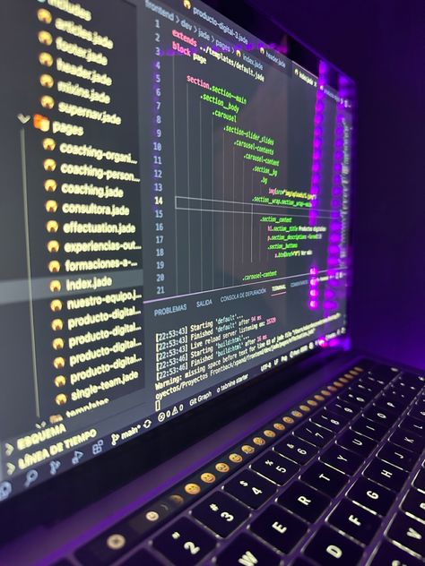 #coding #code #macbook #frontend #development #developer #developing #javascript #css #html Frontend Developer Wallpaper, Game Development Aesthetic, Code Girl, Coder Girl, Code Aesthetic, Digital Forensics, Coding Games, Productivity Motivation, Learn Computer Science