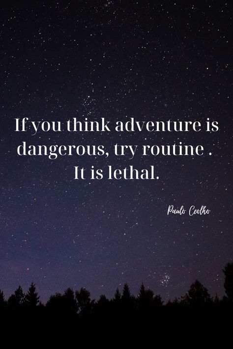 If you think adventure is dangerous, try routine . 
It is lethal. Mother Daughter Quotes, Health Quotes Motivation, Adventure Quotes, Gym Motivation Quotes, Mother Quotes, Motivation Wall, Powerful Quotes, Motivational Posters, Family Quotes