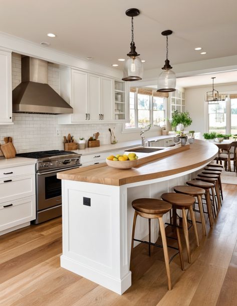 Top 43 Kitchen Remodel Ideas For 2025: Transform Your Space With The Latest Trends Two Tiered Peninsula Kitchen, Two Tier Kitchen Counter Remodel, Kitchens With Sink In Island, Kitchen In Attic, U Shape Kitchen Ideas, Sink In Island Kitchen, Kitchen Counter Remodel, Peninsula Kitchen, Bar Counter Design