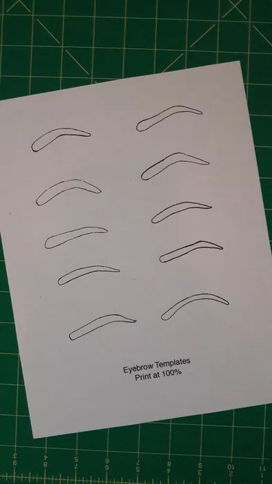 DIY Eyebrow Stencils With Printable Template! : 6 Steps - Instructables Diy Eyebrow Shaping, Diy Eyebrow, Eyebrow Template, Brow Stencils, Eyebrow Stencils, Santa Template, Shape Templates, Drawing Stencils, Brow Color