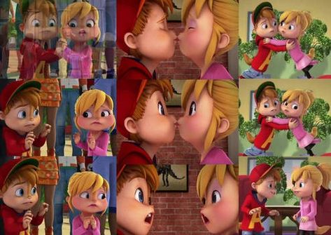 Alvin X Brittany, Alvin And Brittany, Alvin And Chipmunks Movie, Chipmunks Movie, The Chipettes, Alvin And The Chipmunks, Embarrassing Moments, Chipmunks, Cute Art