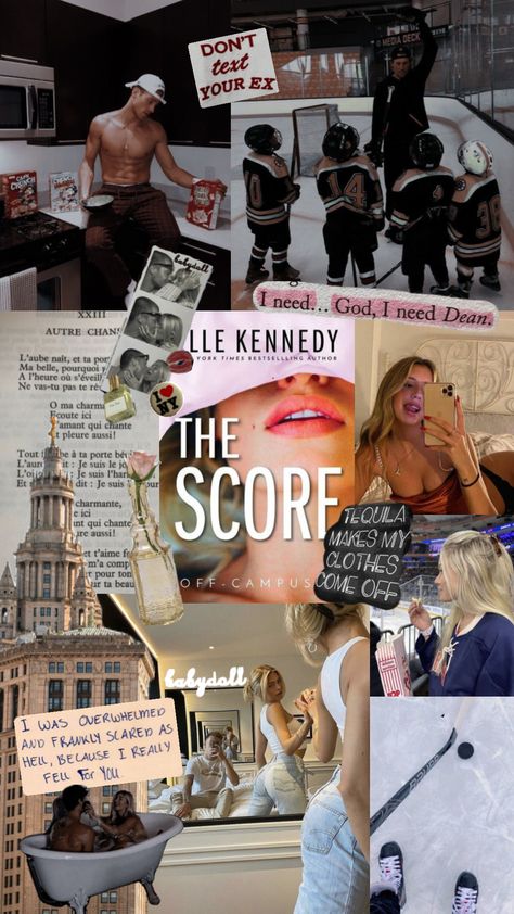 The Score by Elle Kennedy #thescore #thescoreellekennedy #booktok #moodboard #dean #deandilaurentis #alliecat #alliehayes #briaru College Romance Books, Romcom Books, Romance Series Books, Good Romance Books, Teen Romance Books, The Score, Dark Romance Books, Inspirational Books To Read, Book People