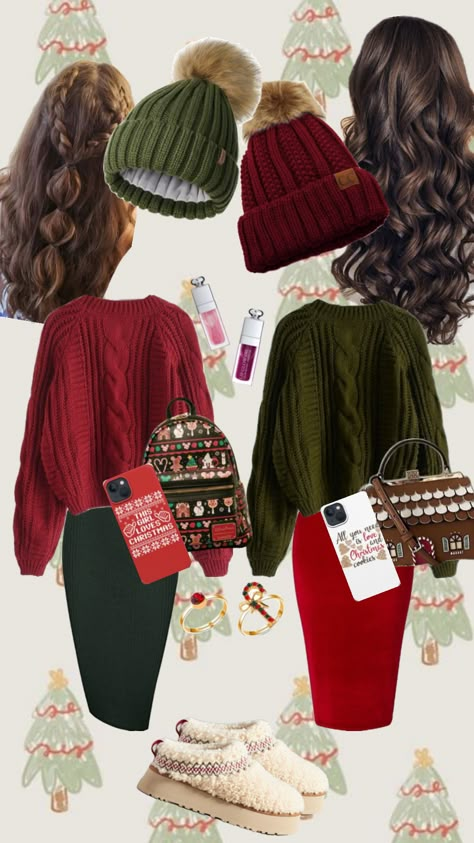 #christmas #christmasfit #matching #matchingfits #christmasaesthetic #outfitinspo #bestiefit #modestfashion #modestoutfit #winter #winterfashion #cozy #cozyoutfit #casual #casualoutfit #apostolicpentecostal Sisters Christmas Photoshoot, Cozy Girl Aesthetic, Bohemian Winter, Apostolic Clothing, Holiday Fits, Christmas Fits, Church Clothes, Cute Country Outfits, Cute Lazy Day Outfits