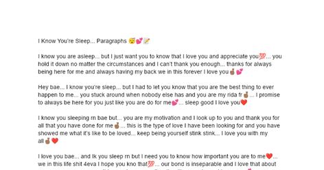 I Know You’re Sleep Paragraphs 😴❤️📝 - Google Docs I Know You’re Sleeping Paragraph, I Know You Sleep But Paragraphs, Ik You Sleep Paragraphs, I Know Your Sleeping Paragraphs, Paragraphs For Him, Relationship Stuff, Message For Boyfriend, Cute Messages