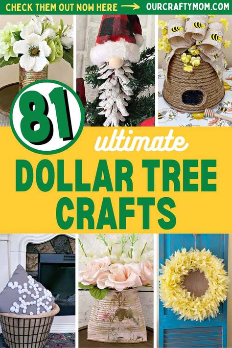 Diy Dollar Tree Craft Ideas, Dollar Store Wood Crafts, Dollar Tree Fabric Crafts, Easy Crafts For Adults Home Decor, Dollar Store Diy Projects Crafts, Dollar Tree Diy Crafts Decor Simple, Summer Dollar Tree Crafts, Dollar Tree Wreaths Diy, Easy Diy Crafts For Home Decor