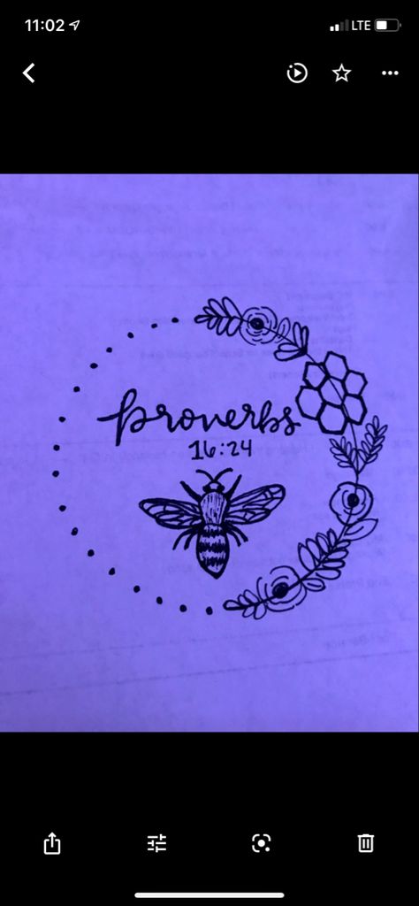 Proverbs 16:24 Bee Tattoo Idea Honey Bee Hive Tattoo, Proverbs 16 24 Tattoo, Bee You Tattoo Ideas, Bee Family Tattoo, Bee Memorial Tattoo, Let It Bee Tattoo, Let It Be Tattoo With Bee, Bee Kind Tattoo, Bee Positive Tattoo